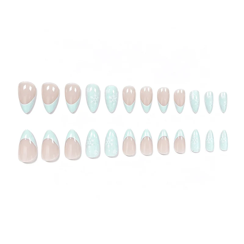 Artistic French Tip Acrylic Nail Enhancements Stornfield