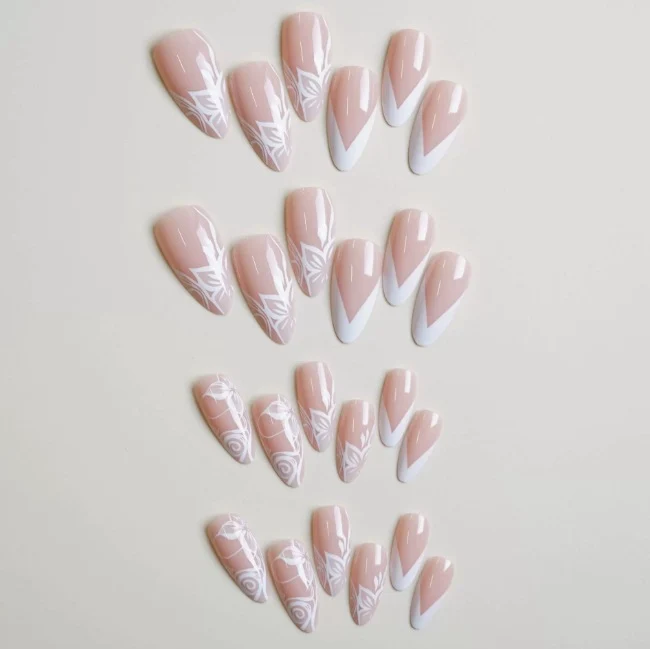 Artistic Floral Stiletto Nail Art Stornfield