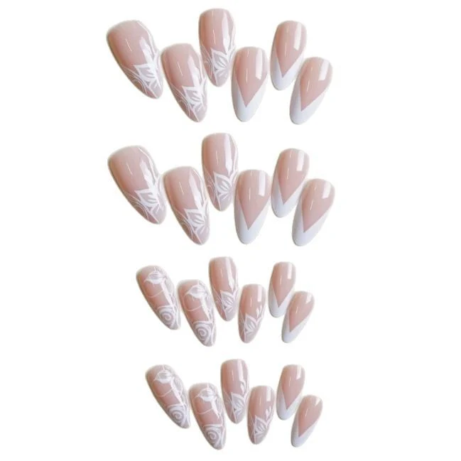Artistic Floral Stiletto Nail Art Stornfield