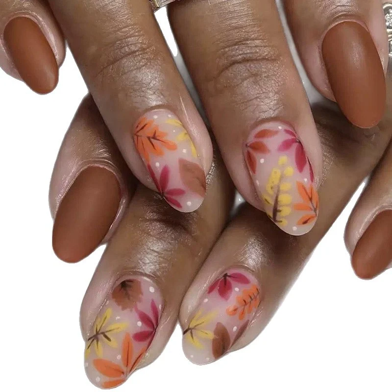 Artistic Floral Overlay Nail Enhancements Stornfield