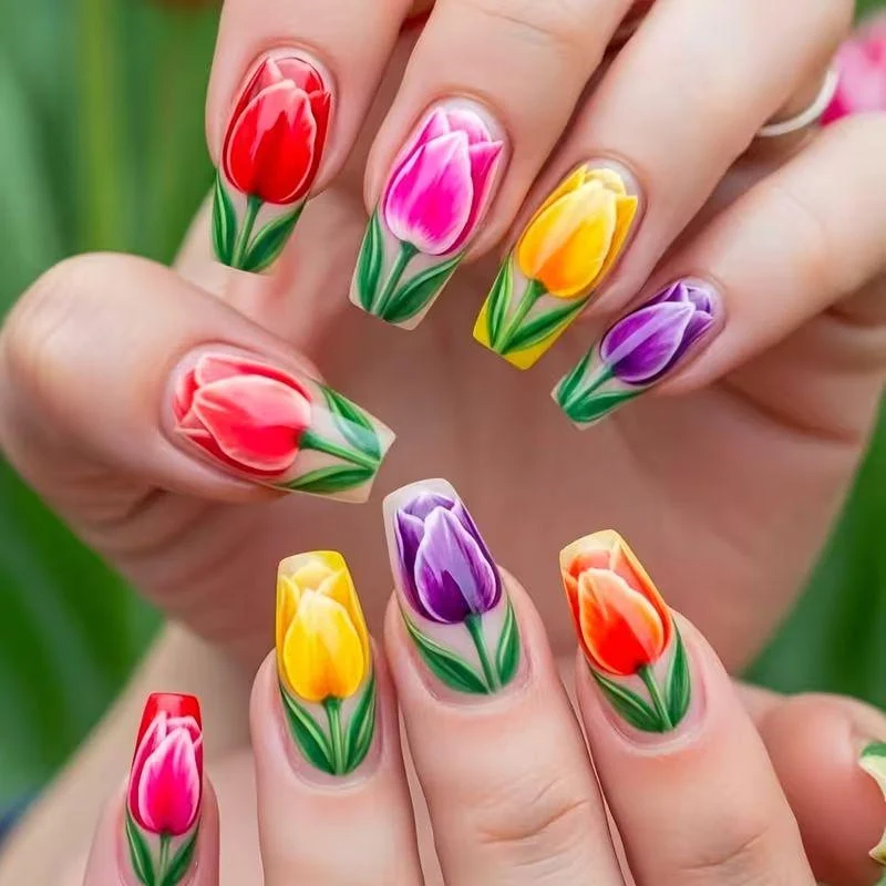 Artistic Floral Nail Art Stornfield