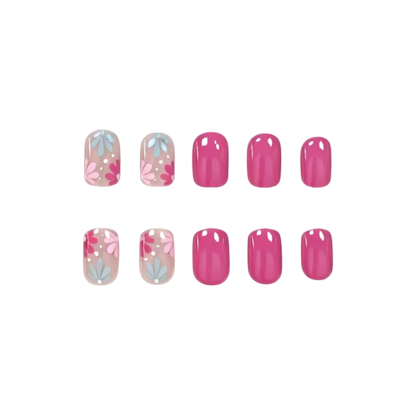Artistic Floral Gel Nail Art Stornfield