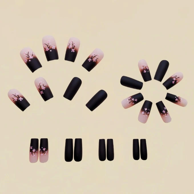 Artistic Floral French Nail Art Set Stornfield