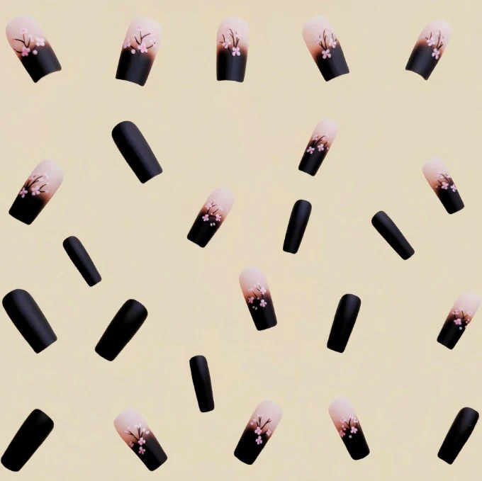 Artistic Floral French Nail Art Set Stornfield