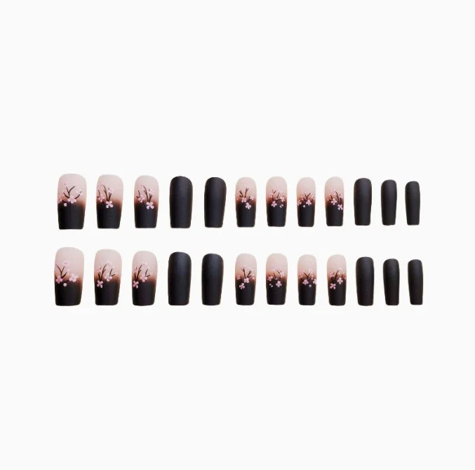 Artistic Floral French Nail Art Set Stornfield