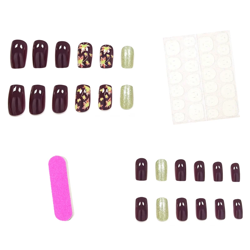 Artistic Fall-Themed Nail Art Enhancements Stornfield