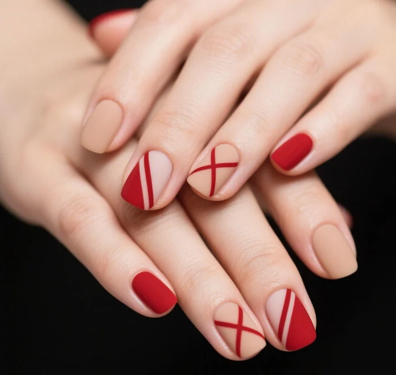 Artistic Fall-Themed Nail Art Stornfield