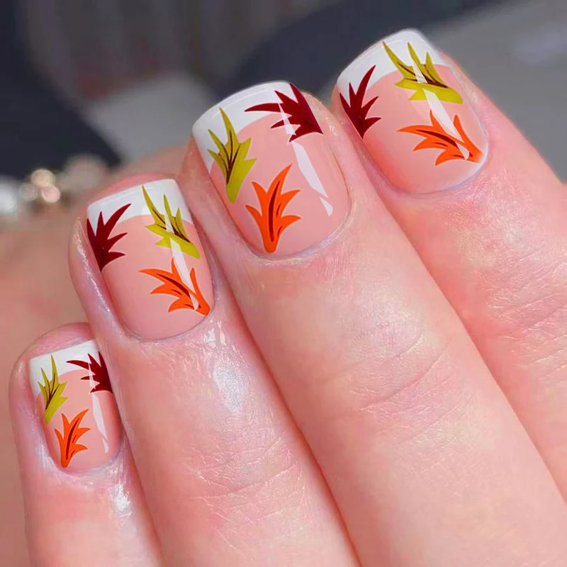 Artistic Fall-Themed Nail Art Stornfield