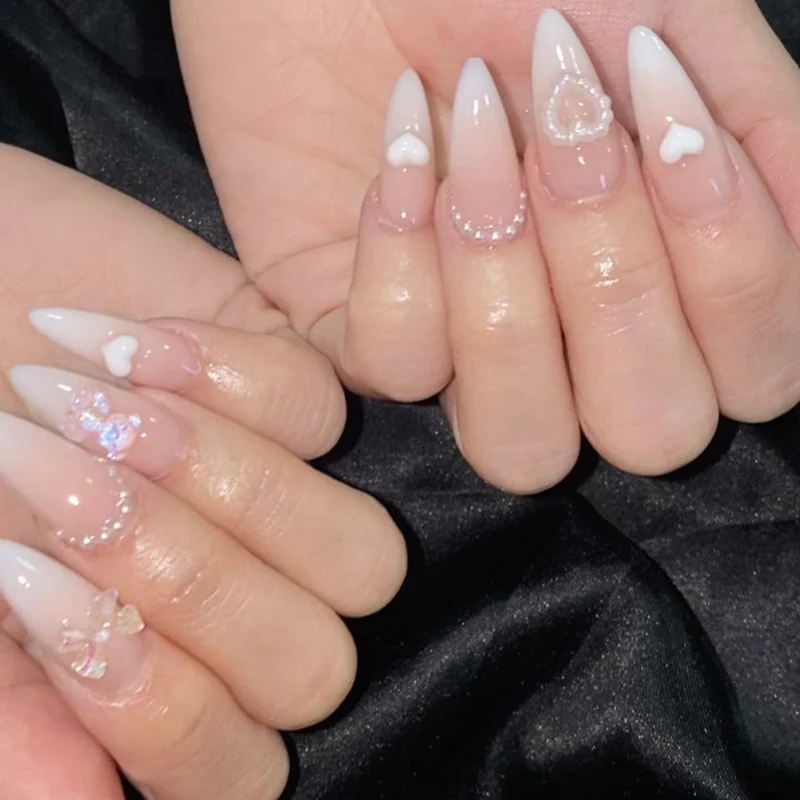 Artistic Decorative Stiletto Nail Extensions Stornfield