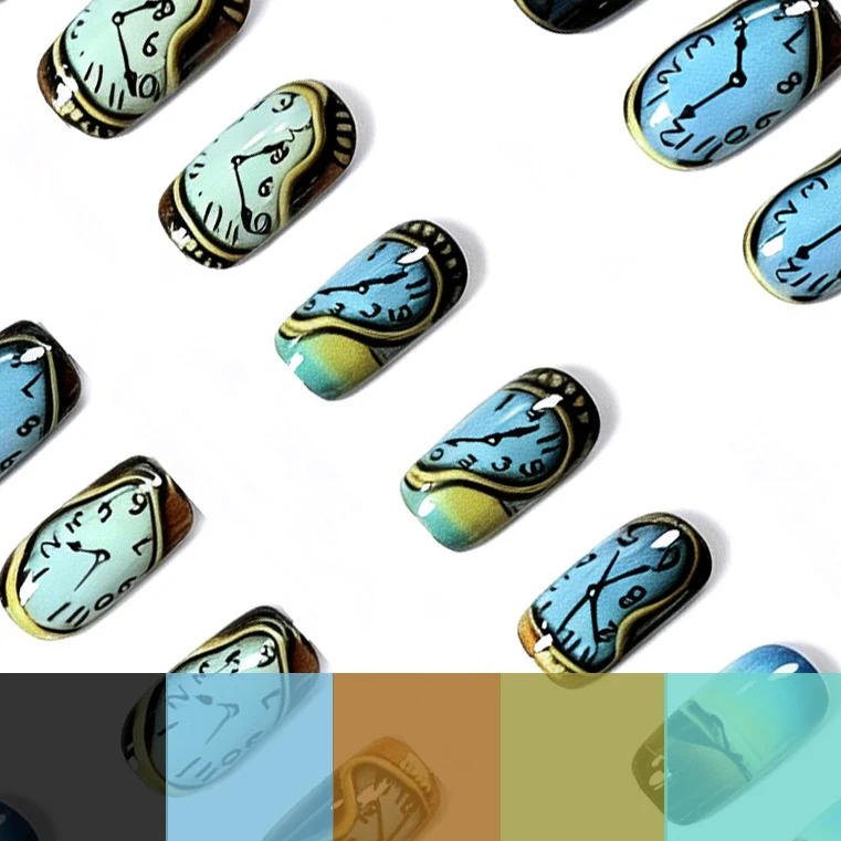 Artistic Clock Design Nail Art Stornfield