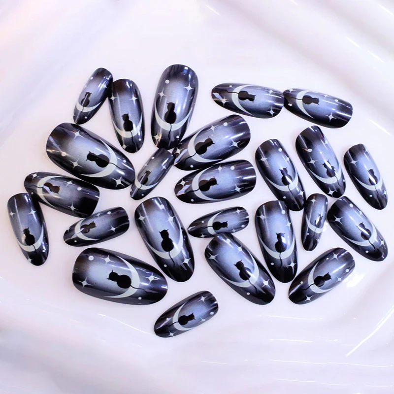 Artistic Cat-Inspired Nail Art Enhancements Stornfield