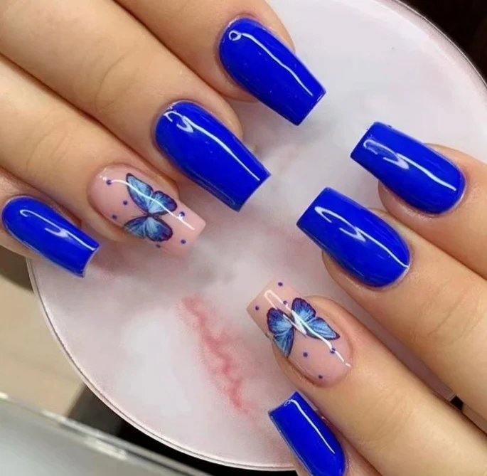 Artistic Butterfly Nail Enhancements Stornfield