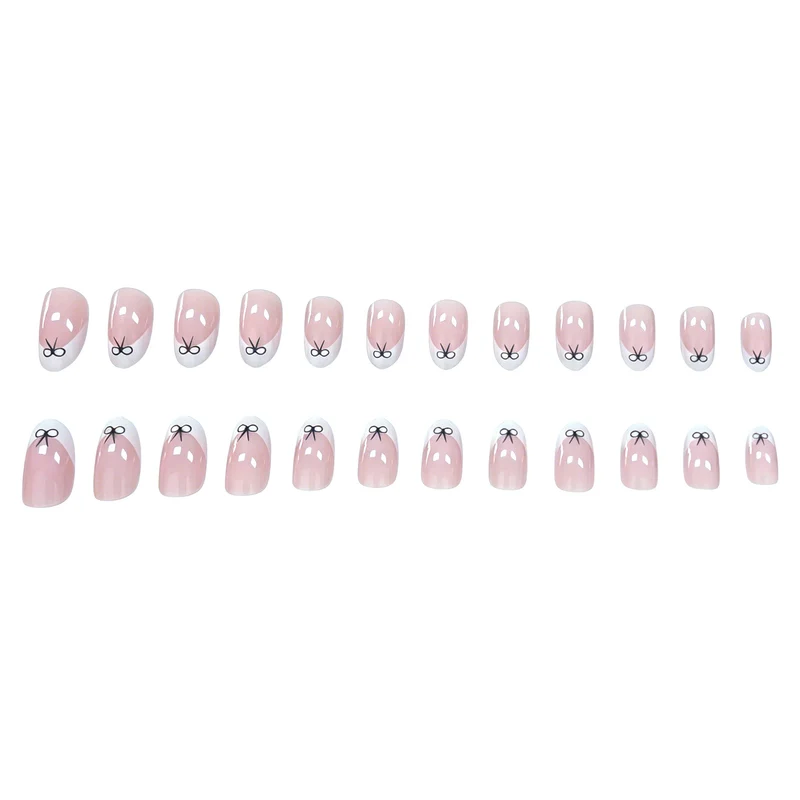 Artistic Bow-Embellished Nail Art Stornfield