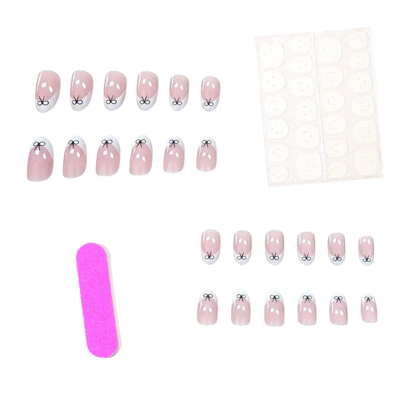 Artistic Bow-Embellished Nail Art Stornfield