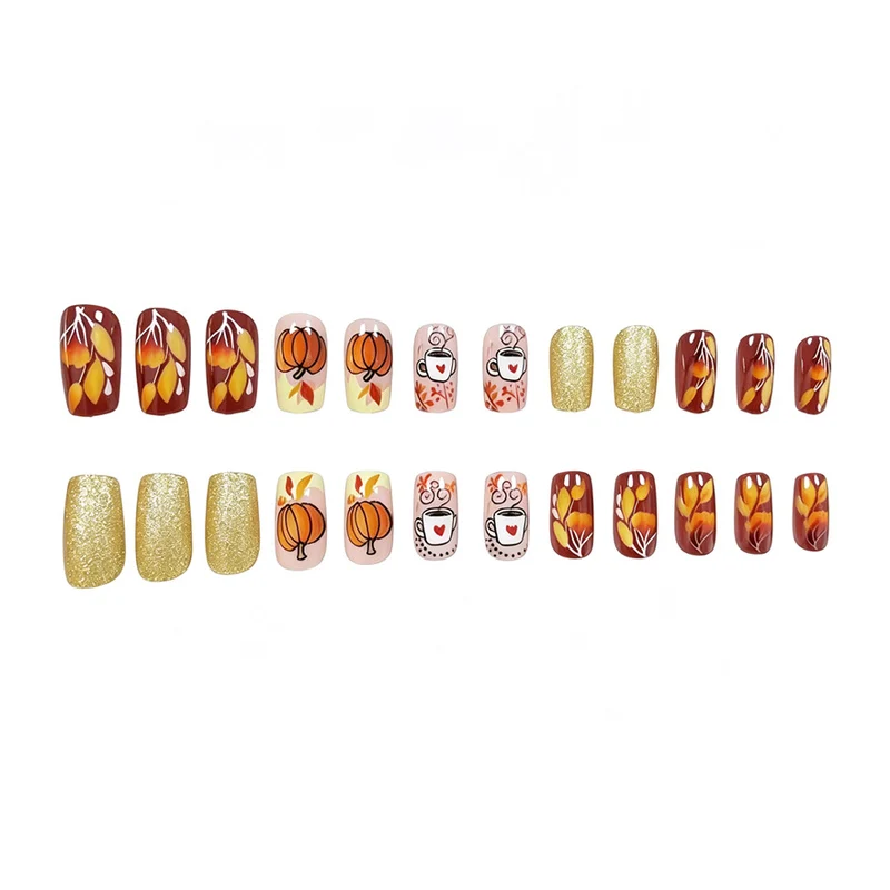 Artistic Autumn-Themed Nail Art Stornfield