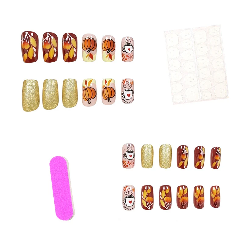 Artistic Autumn-Themed Nail Art Stornfield
