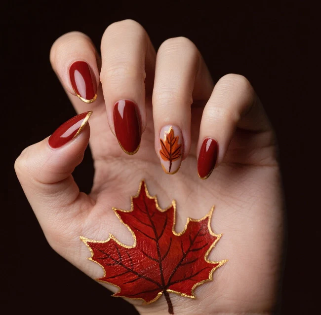 Artistic Autumn Nail Art Enhancements Stornfield