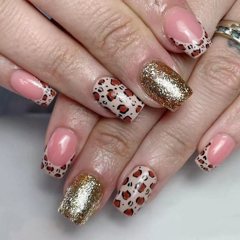 Artistic Animal Print Nail Art Enhancements Stornfield