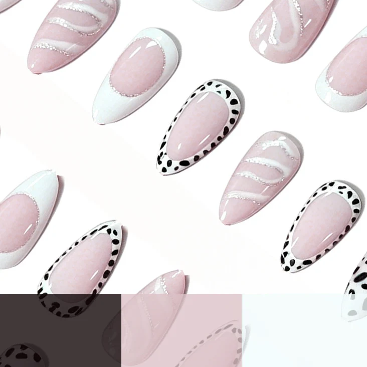 Artistic Almond-Shaped Nail Art Extensions Stornfield