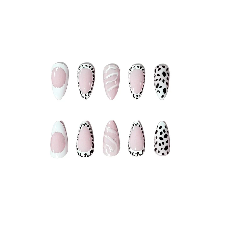 Artistic Almond-Shaped Nail Art Extensions Stornfield