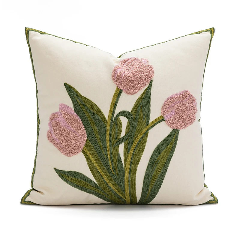 Square decorative cushion cover made of soft faux fur with embossed texture Stornfield