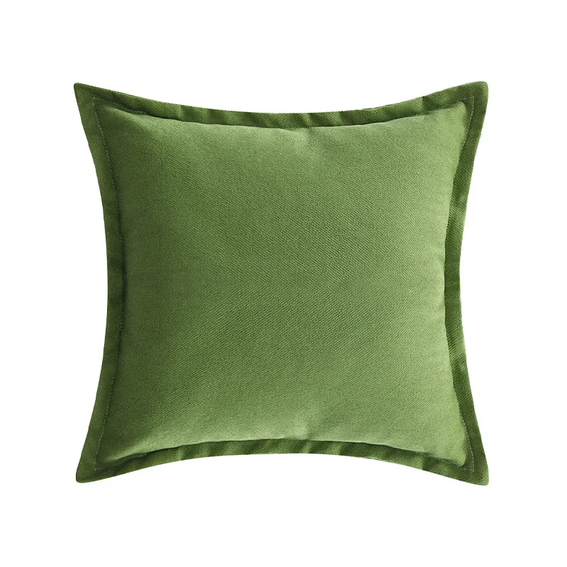 Square decorative cushion cover made of structured cotton blend with elegant piping edge Stornfield