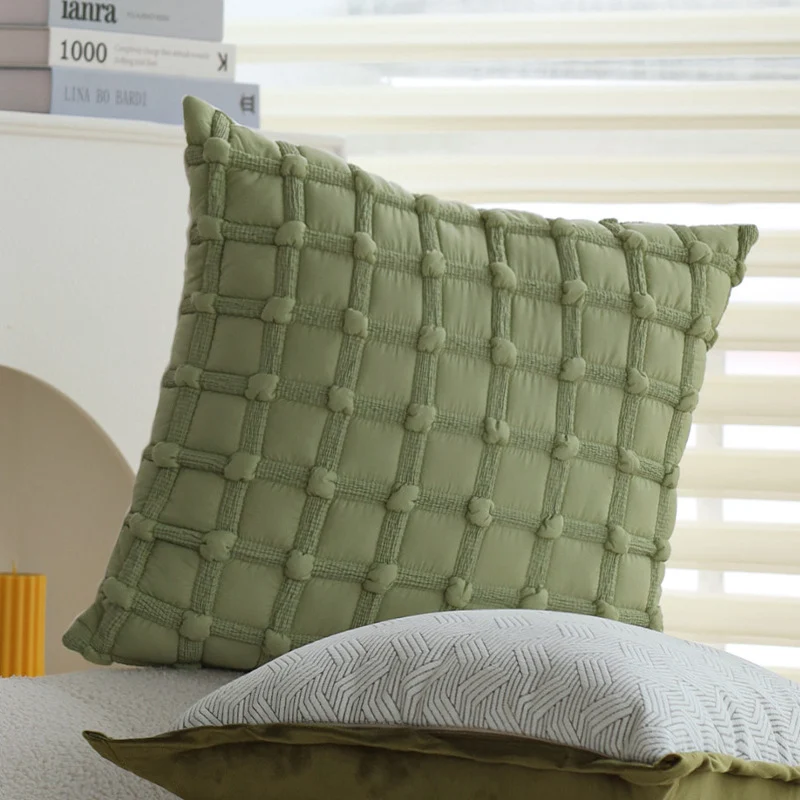 Square Chenille Cushion Cover for Sofa and Living Room with Mélange Structure and Hidden Zipper Stornfield