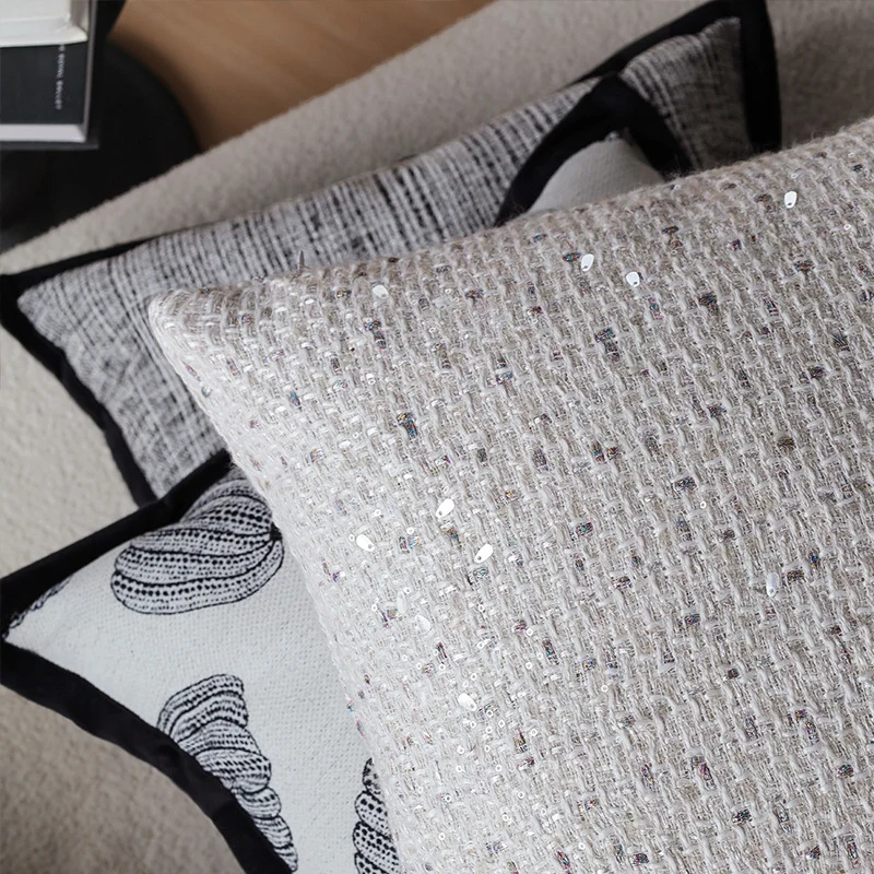 Macrame Cushion Cover with Hand-Knotted Fringe Edge Stornfield