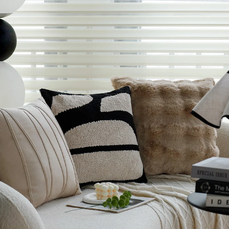Luxurious faux fur pillowcase rectangular particularly soft Stornfield