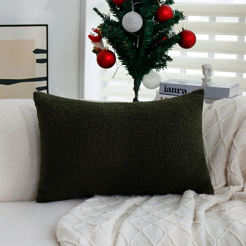 Cozy decorative pillowcase made of teddy fleece with zebra stripe design Stornfield