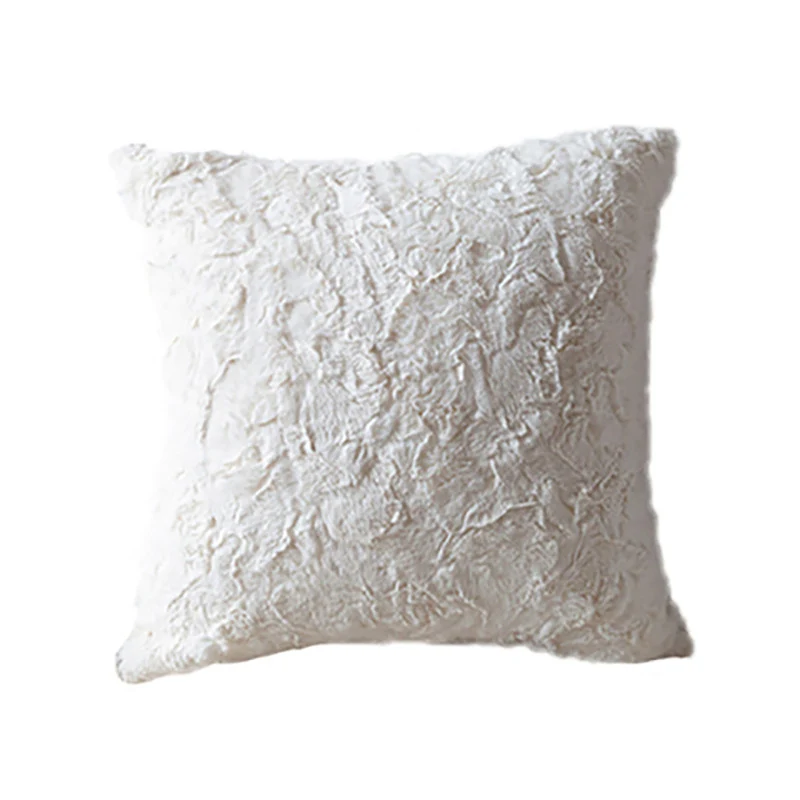 Cozy decorative cushion cover made of faux fur Stornfield
