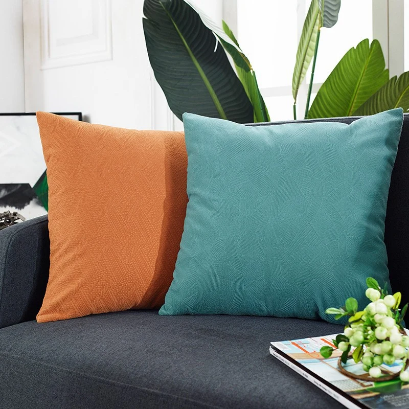 Comfort decorative pillow cover with fine chevron relief made of chenille fabric Stornfield