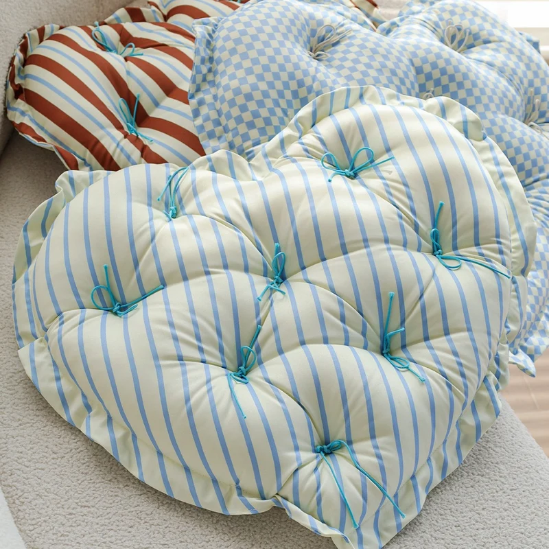 Heart-shaped padded floor cushion Stornfield