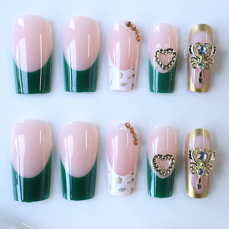 Luxurious Acrylic Nail Art Enhancements with Gem Accents Stornfield