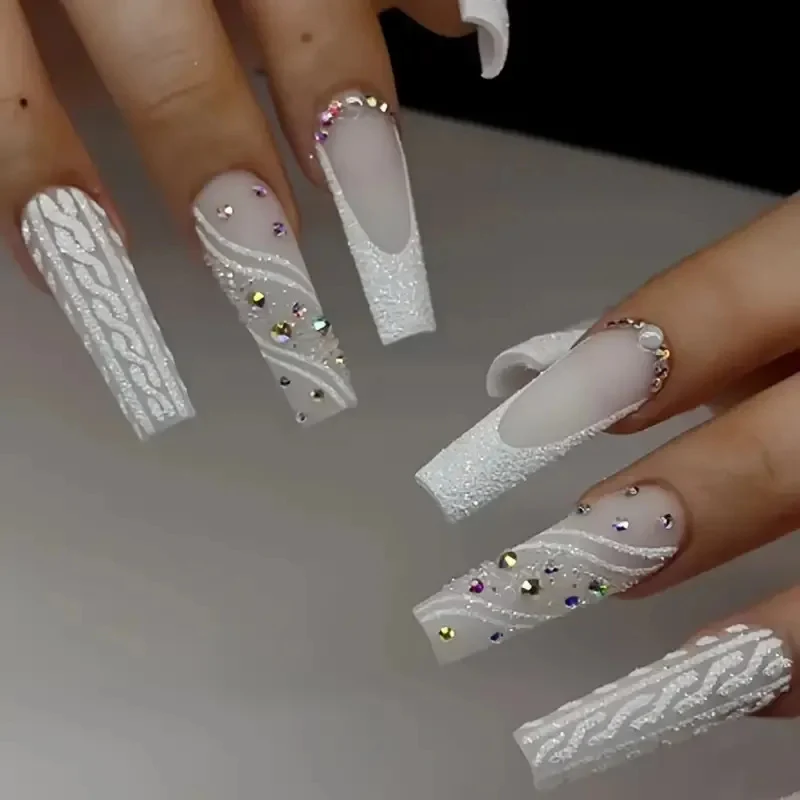 Luxurious 3D Glitter Nail Enhancements Stornfield