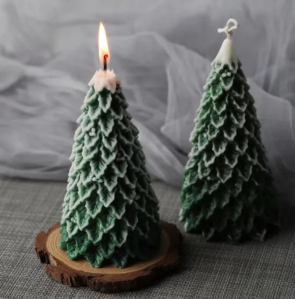 Schichtige Bubble Weihnachtsbaum Skulptur Kerze mit Stern Spitze