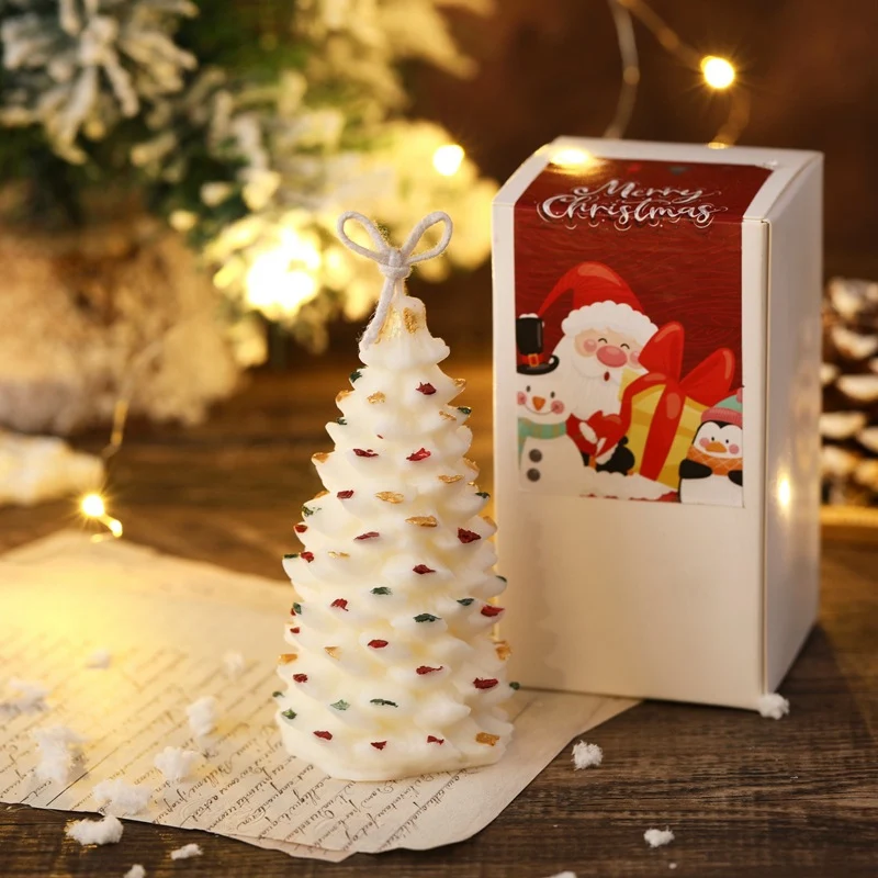 Schichtige Bubble Weihnachtsbaum Skulptur Kerze mit Stern Spitze
