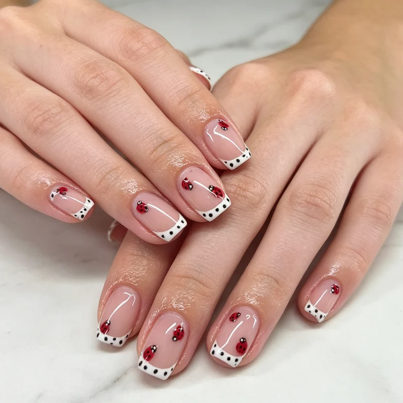 Ladybug-Themed Nail Art Enhancements Stornfield
