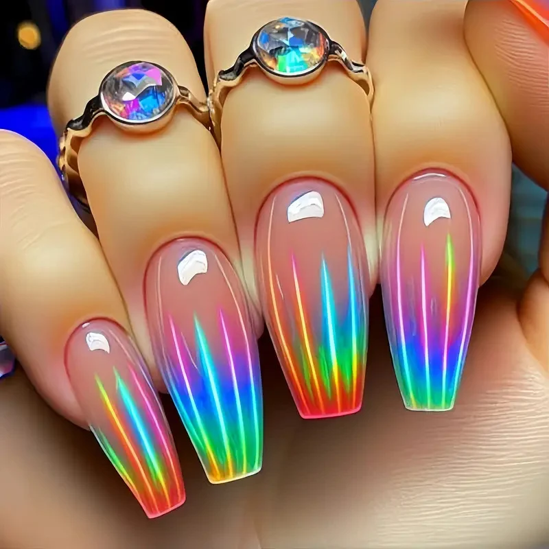 Iridescent Acrylic Nail Enhancements Stornfield
