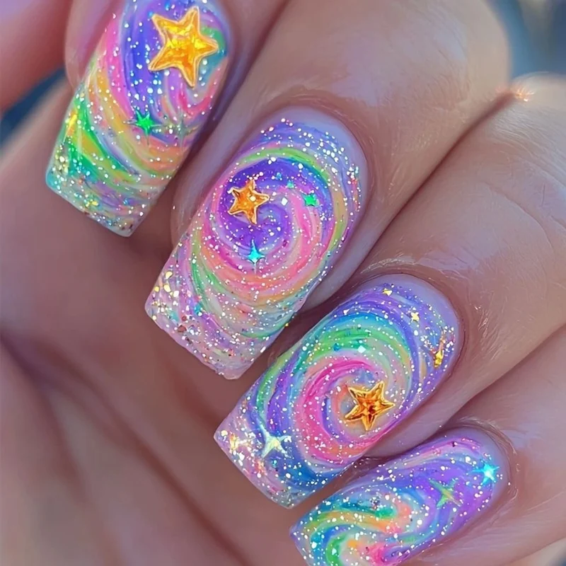 Iridescent Acrylic Nail Enhancements Stornfield