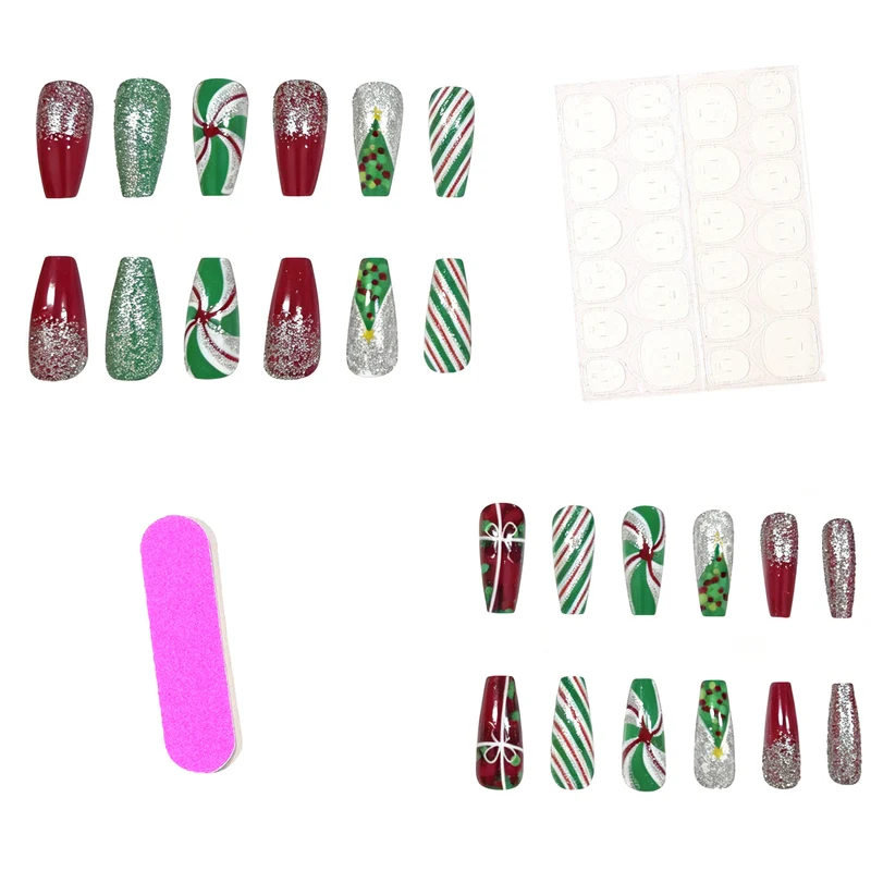 Holiday-Themed Decorative Nail Art Extensions Stornfield
