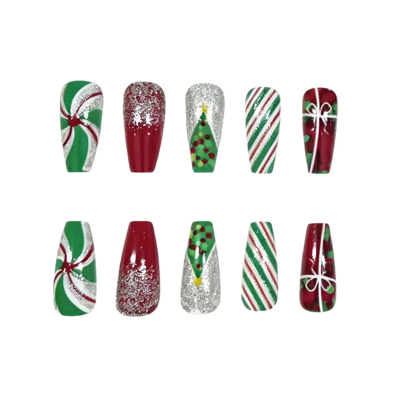 Holiday-Themed Decorative Nail Art Extensions Stornfield