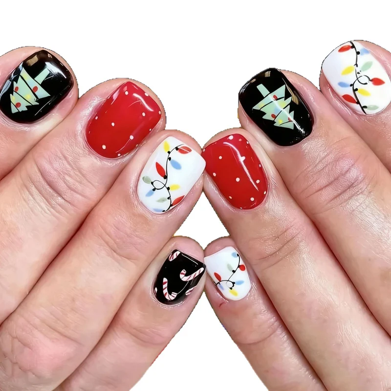 Holiday-Themed Artistic Nail Art Enhancements Stornfield