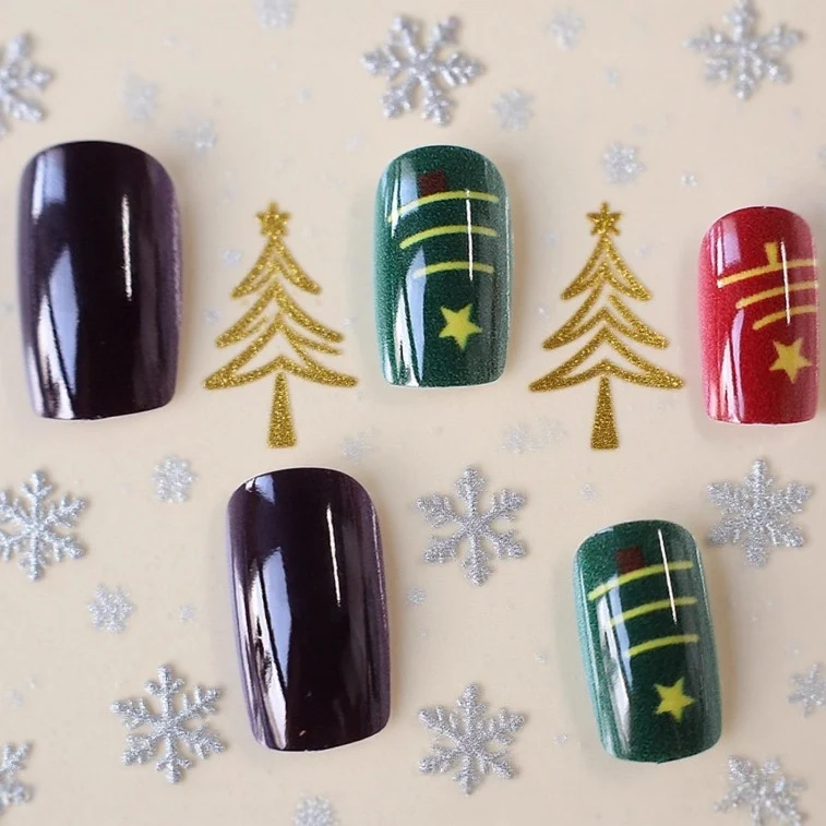 Holiday-Themed Acrylic Nail Art Set Stornfield