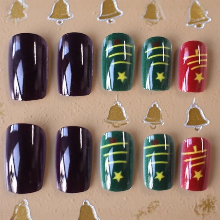 Holiday-Themed Acrylic Nail Art Set Stornfield