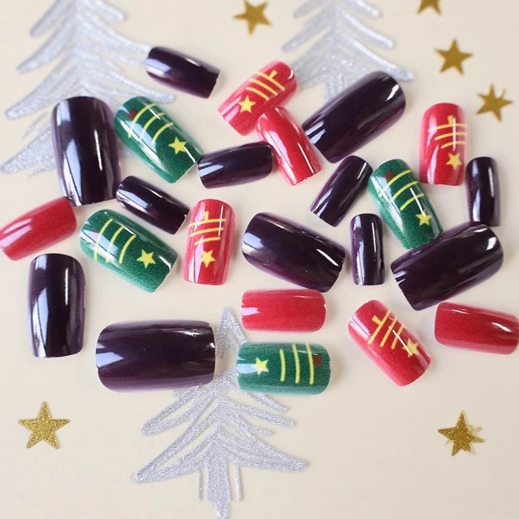Holiday-Themed Acrylic Nail Art Set Stornfield