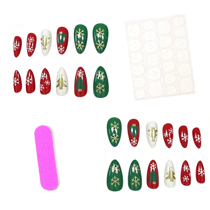 Holiday-Themed Acrylic Nail Art Stornfield