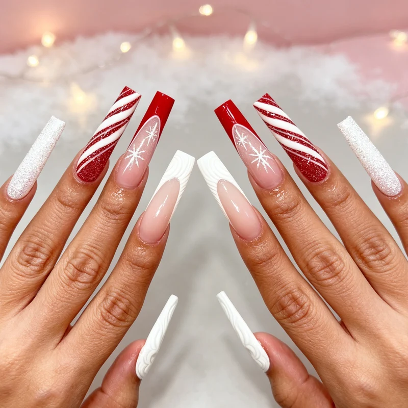 Holiday Themed 3D Nail Art Stornfield