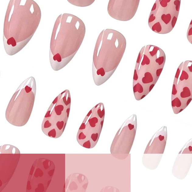 Heart-Patterned Nail Art Enhancements Stornfield