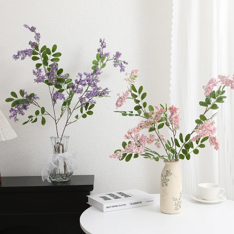Künstlicher Blütenzweig mit lebendigen lila Blüten Karnz
